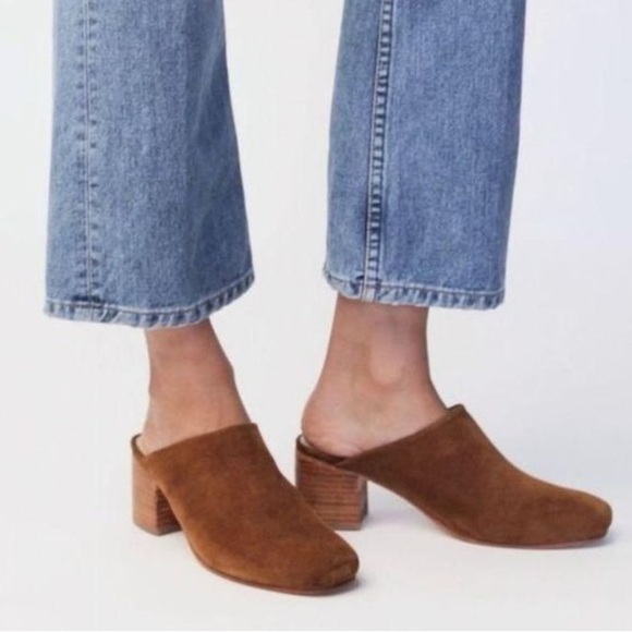Nisolo Suede Paloma Mules Size 8 Heels Slides Slip Ons boho Neutral - Picture 1 of 16